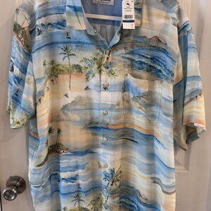 NWT TOMMY BAHAMA Big & Tall Veracruz Cay Isle Vista Short-Sleeve Shirt